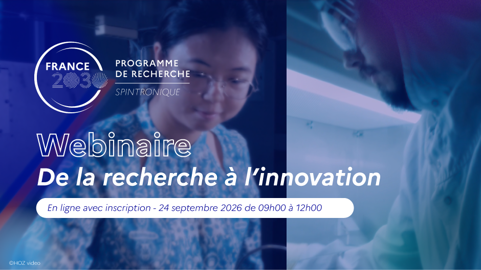 Bannière Webinaire De la recherche à l’innovation PEPR SPIN