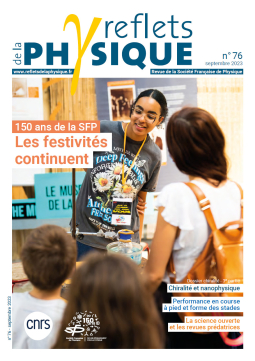 Couverture du magazine reflets de la Physique numéro 76