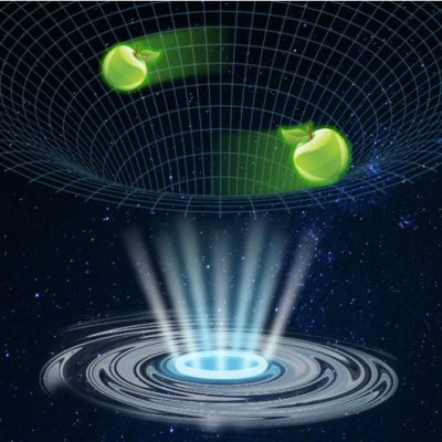 Vue d'artiste d'un espace-temps