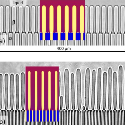 Eutectic melting patterns.