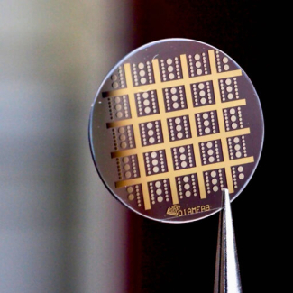 Diodes Schottky fabriquées sur un substrat diamant à haute valeur ajoutée DIAMFAB